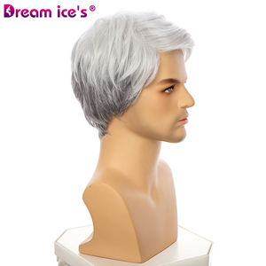 Perruques blondes en gros pour hommes blancs, prix de gros, raie libre, lisses, blond miel 613, <span class=keywords><strong>perruque</strong></span> pour hommes, <span class=keywords><strong>courte</strong></span>, cheveux synthétiques naturels - Product Image 4