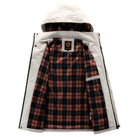 Veste décontractée pour homme, parka, manteau, automne-hiver, à capuche, fermeture éclair, respirante, vêtements d'extérieur, couleur unie, extérieur, commerce transfrontalier
