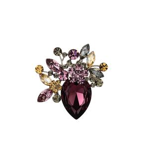 Broches de Cristal con Forma de Flor, Botones de Estrás, Aleación Chapada en Oro, Personalizados, Unisex, Regalo para Compromiso, Boda, Fiesta - Product Image 1