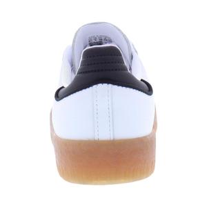 Chaussures Adidas Samba en cuir pour femmes, blanc, noir, or métallisé, style basketball - Product Image 3