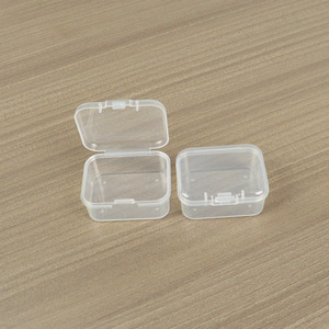 Transparent Plastic <b>Storage</b> <b>Box</b> Rectangle 4.5X3.5X2Cm Covered <b>Small</b> Item Organizer Jewelry <b>Box</b> - Product Image 1