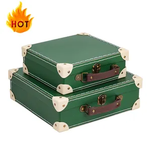 New Born Baby Memory Box Paperboard Suitcase Decorative Toy Suitcase Shaped Cardboard Suitcase With Handle