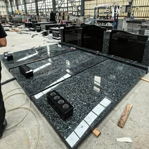 Надгробный памятник Samistone в австралийском стиле из черного гранита: портретный, с вертикальным основанием, полированный, современный дизайн, для кладбища - Product Image 4