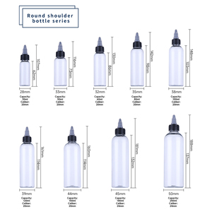 Hot bán <span class=keywords><strong>50ml</strong></span> 100ml 250ml bóp nhựa PET chai nhỏ giọt với nắp xoắn cho mực dầu tóc - Product Image 6