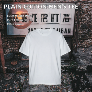 Camiseta de Manga Corta con Cuello Redondo para Hombre, Color Blanco Sólido, Corte Regular - Product Image 2