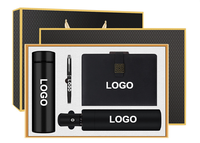 Meilleures ventes : Coffret cadeau d'affaires personnalisé avec logo pour la Fête des Pères – Tasse LED intelligente, parapluie automatique, carnet, stylo, batterie externe USB, Bluetooth