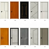 Puerta Interior Moderna de Madera Sólida a Prueba de Balas BASEN, Superficie Acabada, 1 Año de Garantía, Herrajes de Primera Marca China, para Baño