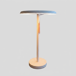 Modern LED <b>Table</b> Lamp <b>Foldable</b> <b>Plastic</b> Round Shade Elegant Style Adjustable Light CCT included Round Base Metal Durable - Product Image 1
