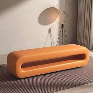 <b>Light</b> Luxury Shoe Changing Stool Clothing Store Reception Hotel Rest Sofa Stool Bedroom <b>Bed</b> Stool - Product Image 1