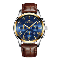 Fngeen 4006 Accurate Heren Quartz Horloge Kopen Roestvrijstalen Band Water Resist Lichtgevende Auto Date Student Polshorloge