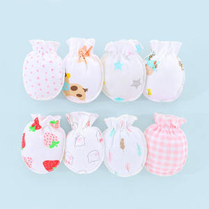 Des dizaines d'impressions de dessins animés nouveau-né anti-rayures visage été mince bébé mitaines mitaines nouveau-ne coton anti-rayures bébé gants - Product Image 3