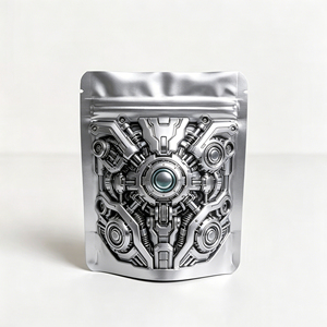 custom logo 3.5g Polyester Film Stand Up Pouch Resealable Zipper Storage Packaging <b>Bag</b> - Product Image 5
