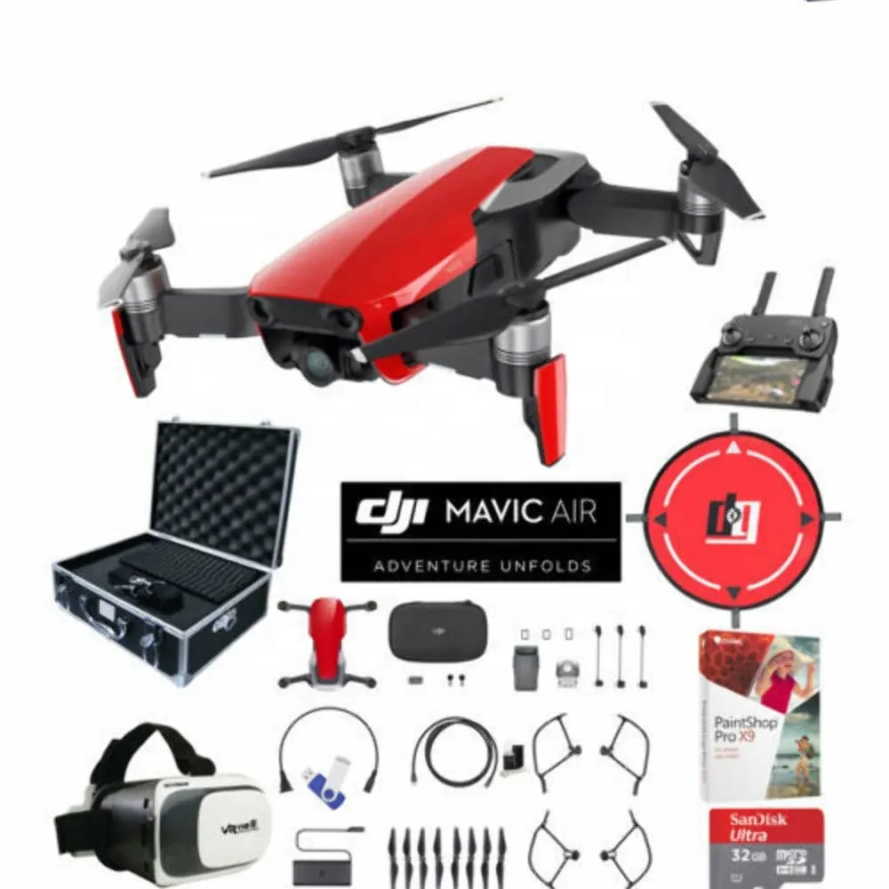 100% Original and Brand New Sealed for DJI Mavic Air Flame Red Drone Premium Package