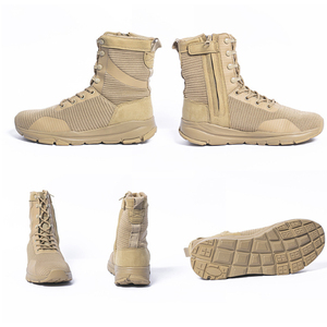 Bottes tactiques respirantes en mesh pour hommes TSB01, toutes saisons, pour la randonnée en plein air, disponibles en noir et kaki. - Product Image 6