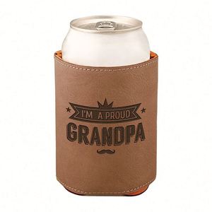 Porte-boissons personnalisé, refroidisseur de canettes, refroidisseur de bière isolé, manchon en similicuir PU, porte-bouteilles - Product Image 1