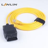 Cable Ethernet OBD2 a RJ45 ENET, Cable de Diagnóstico Automotriz OBDII para Codificación de Automóviles