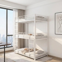 Lits triples en gros pour usine : Stabilité et durabilité, design peu encombrant avec bords arrondis pour la maison et les dortoirs
