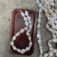 Chaîne de perles d'eau douce, brins de perles d'eau douce, perles d'eau douce en vrac, grandes perles baroques, bijoux en perles baroques authentiques, perle baroque