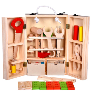 Tuercas y pernos de madera de construcción de juguete juego de juguete de madera <span class=keywords><strong>caja</strong></span> de <span class=keywords><strong>herramientas</strong></span> para los niños - Product Image 1