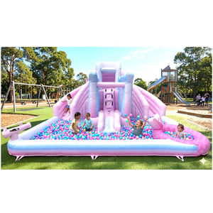 Castello Gonfiabile Pop-Up Combo Casa dei Dolci con Piscina di Palline e Scivolo per Feste per Bambini in PVC Marca IFUN - Product Image 3
