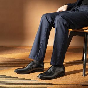 A.N.M.bullock 2025 – Chaussures habillées tendance pour hommes, faites à la main, en cuir, à lacets, respirantes, légères, antidérapantes, à bout pointu, pour affaires et mariages - Product Image 4
