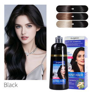 Extractos de plantas de etiqueta privada 3 en 1 Champú de tinte de cabello negro a base de hierbas naturales - Product Image 6