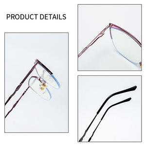 Montura de Gafas Metálicas Plateadas con Forma de Ojo de Gato 87198, Gafas de Protección Anti Luz Azul para Computadora, Forma Redonda, Gafas de Alto Rendimiento - Product Image 5