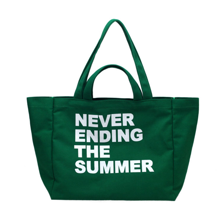 bolso de mano de algodón verde