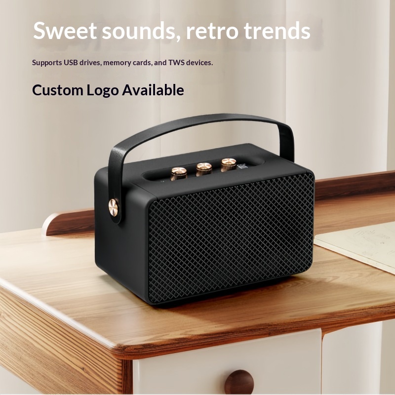 Best Seller Premium M10 Retro Wireless Speaker Desktop Handheld Outdoor Support TF Card Deep Bass Subwoofer · image 2
