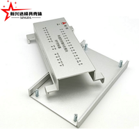 Boîtier en aluminium brossé argenté extrudé pour montage sur rail DIN, pour module de contrôle de la protection incendie, carte de circuit imprimé (PCB)