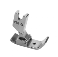 P351-01 Pied presseur plat perforé pour parapluies, accessoires de pied presseur tout acier pour machine à coudre informatisée