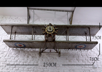 Kunden spezifische große Retro Flugzeug Metall Wand dekoration gemaltes Stahl modell für KTV Bar chinesische Neujahr Retro Hintergrund wand