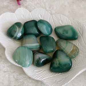 หินอาเกตสีเขียวลายเส้นคุณภาพสูงสำหรับตกแต่งบ้านและของขวัญ ขายส่ง - Product Image 3