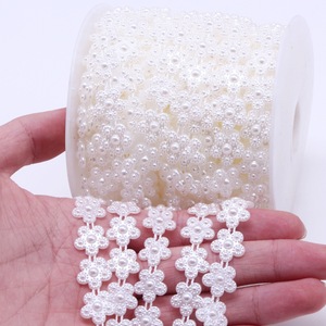Fête d'<span class=keywords><strong>anniversaire</strong></span> de mariage ABS Imitation perle perle chaîne collier bricolage chapeaux bouquet de mariée ornement accessoires - Product Image 2