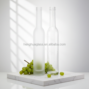 Bouteilles de <span class=keywords><strong>vin</strong></span>, rhum, liqueur, vodka, spiritueux, liquides, vides, de luxe, rondes, en verre Super Flint transparent, 200 ml, 375 ml, 500 ml, 750 ml, avec bouchon - Product Image 3