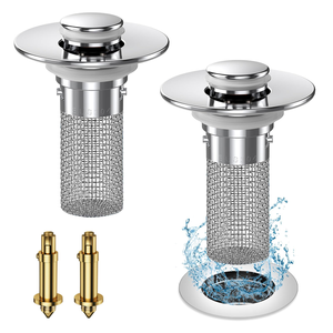 Pop up Bathroom <b>Sink</b> <b>Drainer</b> Stopper Drain Strainer with Hair Catcher - Product Image 1