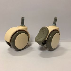 Maßgefertigte 2-Zoll-Medizinische Universalrollen für Pflegepersonal Geräuscharme Möbelrollen mit Bremse Made in <span class=keywords><strong>China</strong></span> Versandverpackt - Product Image 2