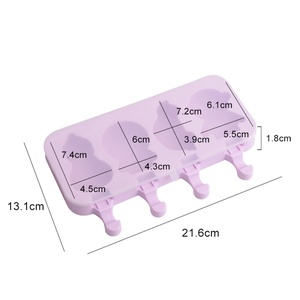 Best Selling Mousse Ice Cream Mold 4 Cavity Silicone Ice Cream Mould - Product Image 2