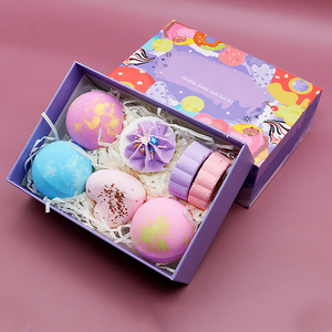 Lujo vegano Fizzers Bathbomb Niños Forma de pastel japonés Agua Fizzy Organic Bath Tablet Bomb Set de regalo - Product Image 3