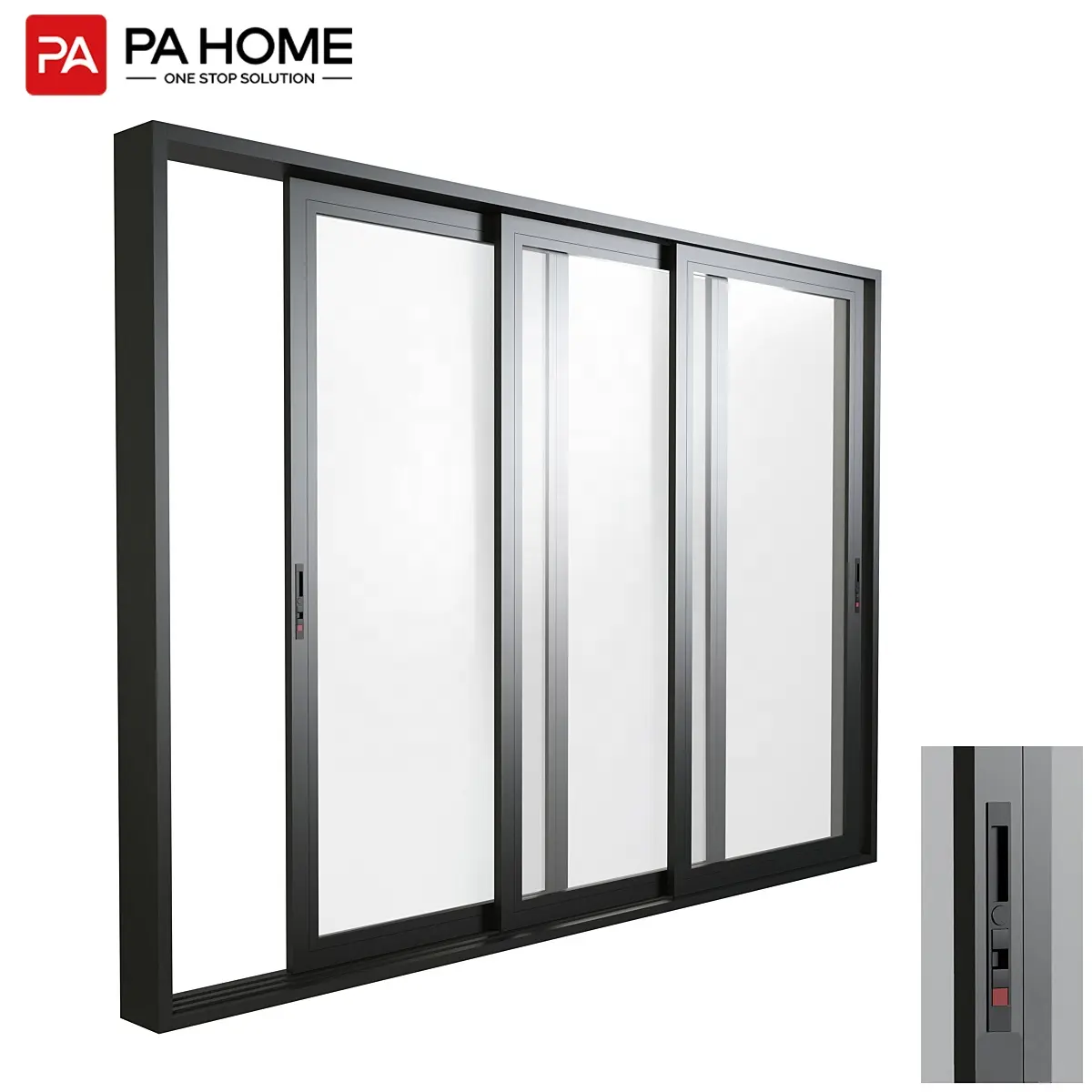 PA casa personalizada diseños modernos aluminio pvc puertas correderas ventanas de vidrio