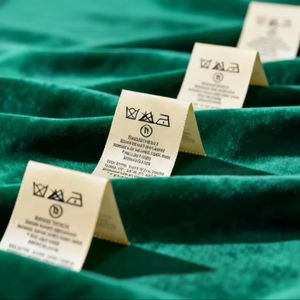 Étiquettes imprimées en coton 40x30 mm, étiquettes de vêtements avec logo, étiquettes imprimées pour vêtements, étiquettes imprimées pour vêtements, meilleures ventes - Product Image 1