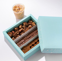Boîte en papier biodégradable recyclé pour boulangerie, emballage pour sushi, sucre, contenants cadeaux personnalisés avec fenêtre