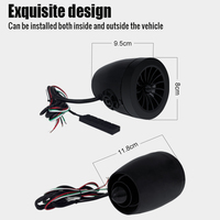 12-80V Motosiklet Ses Yükseltici Elektrikli Araç Ses Simülatörü Küçük Boyutlu Ses Yükseltici Korna Müzik Çalma