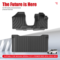 Bestseller TPE 3D Auto Matte Wasserdichte Auto Liner Rutsch feste HEV RHD Auto Boden matte Für Nissan Serena C27 E-POWER 2016-2022