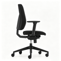 Chaise de bureau moderne en tissu pour étudiants et personnel, chaise de bureau ergonomique compacte pour la maison et le bureau, chaise pivotante de petite taille