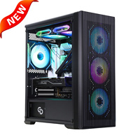 Caja de computadora SAMA PC de vidrio templado ATX CPU Gaming Gabinete de PC de escritorio Chasis de computadora con pantalla