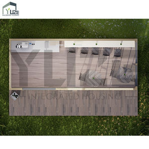 Café modulaire en conteneur maritime de style rétro avec structure en acier de nouvelle conception, <span class=keywords><strong>façade</strong></span> en verre et fenêtre escamotable - Product Image 6