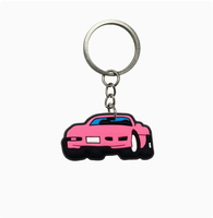 Porte-clés tendance en PVC en forme de dessin animé sur le thème des courses, best-seller transfrontalier, accessoire cadeau