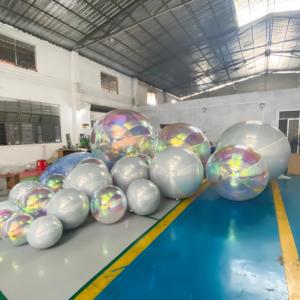 विशाल सील इंद्रधनुष pvc <span class=keywords><strong>inflatable</strong></span> दर्पण गेंद बड़े चमकदार विज्ञापन क्षेत्र