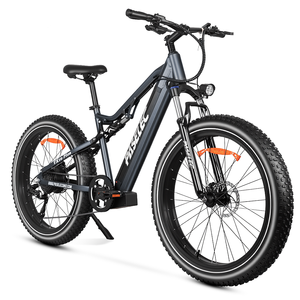 Bicicleta eléctrica de montaña con cuadro de 26 pulgadas y neumáticos gruesos de 4.0'' con freno de disco hidráulico, disponible en la UE. - Product Image 4